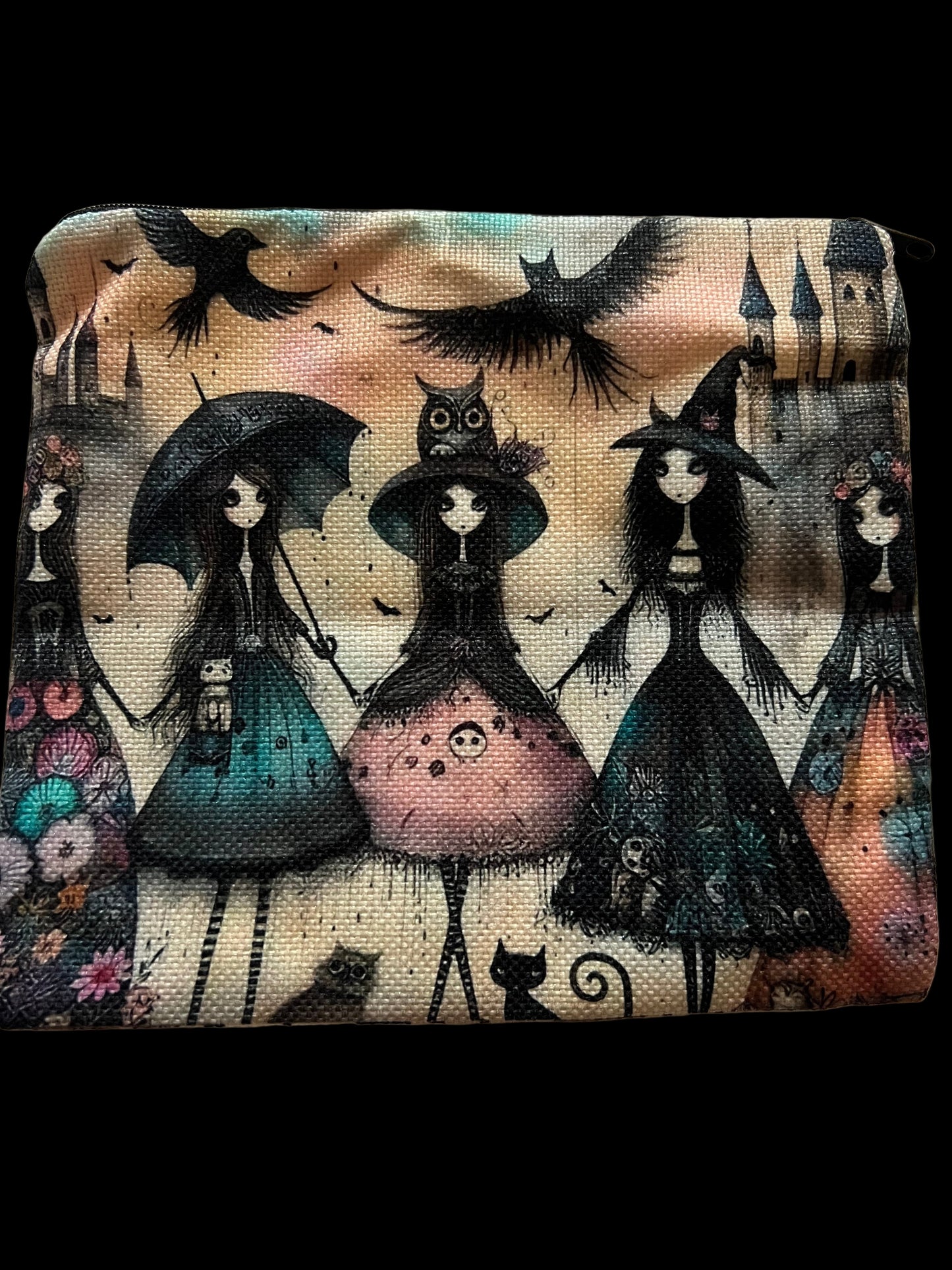 Witchy Canvas Pouch 4 - 8" x 6.5"