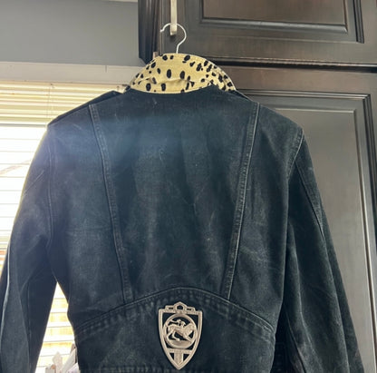 Vintage Black Denim Jacket Size S