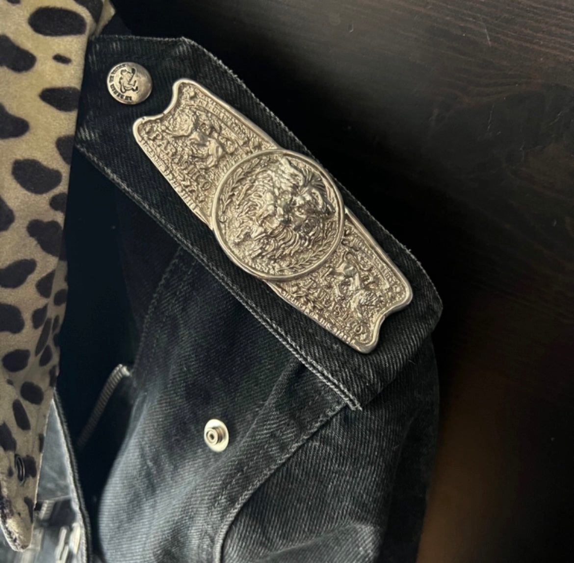 Vintage Black Denim Jacket Size S