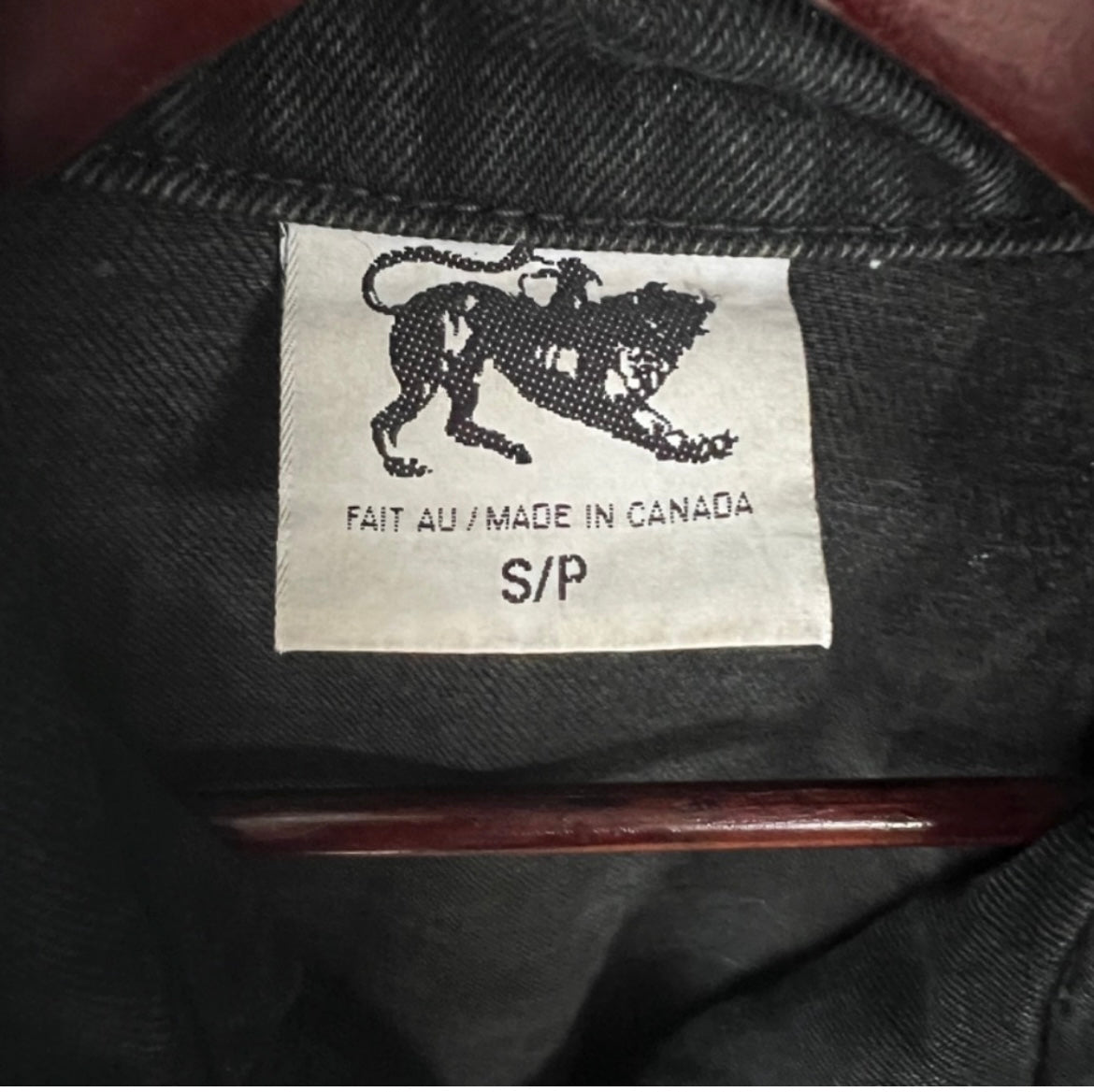 Vintage Black Denim Jacket Size S