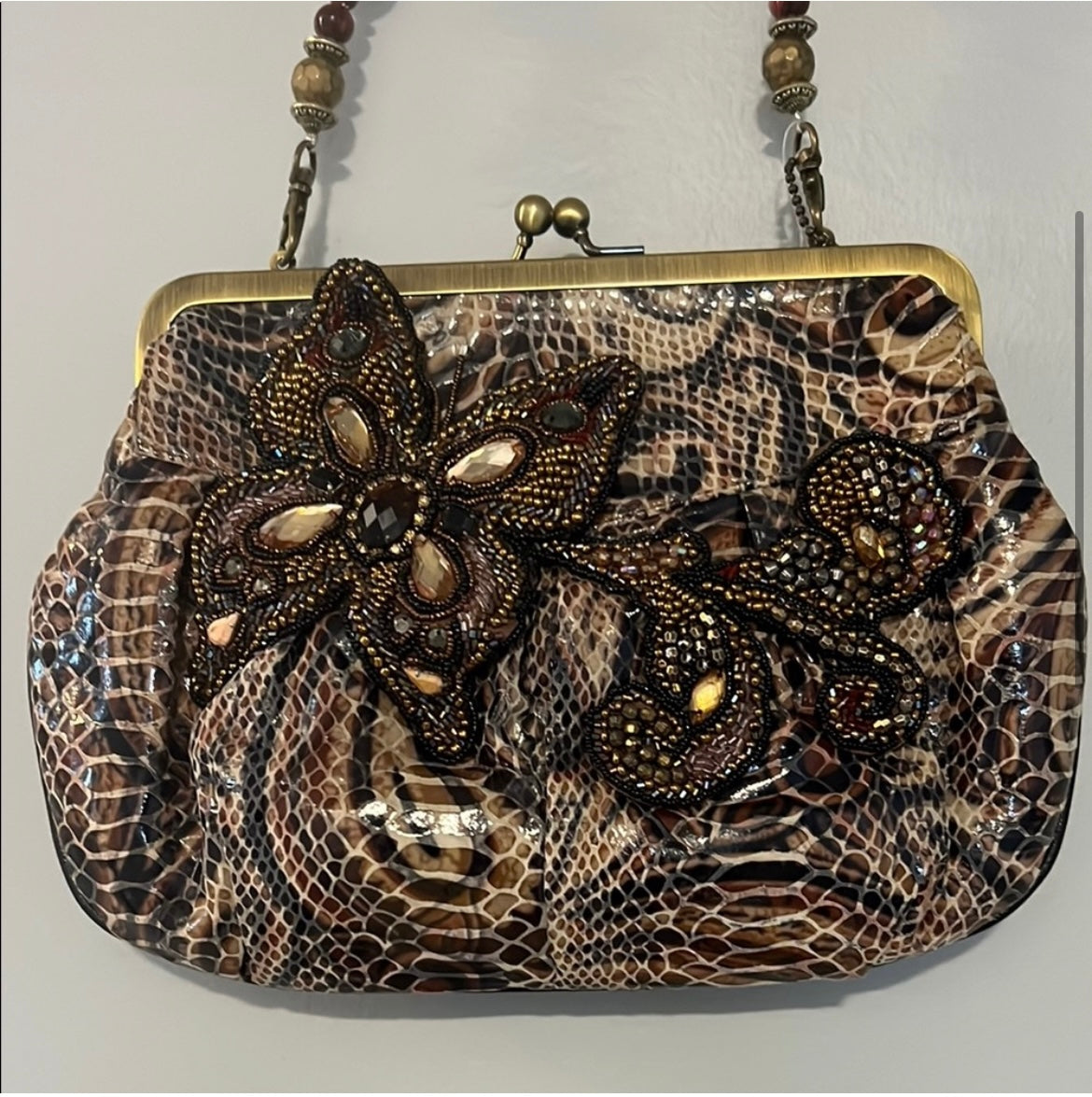 New with Tags Mary Frances Beaded Bag “Fancy That”