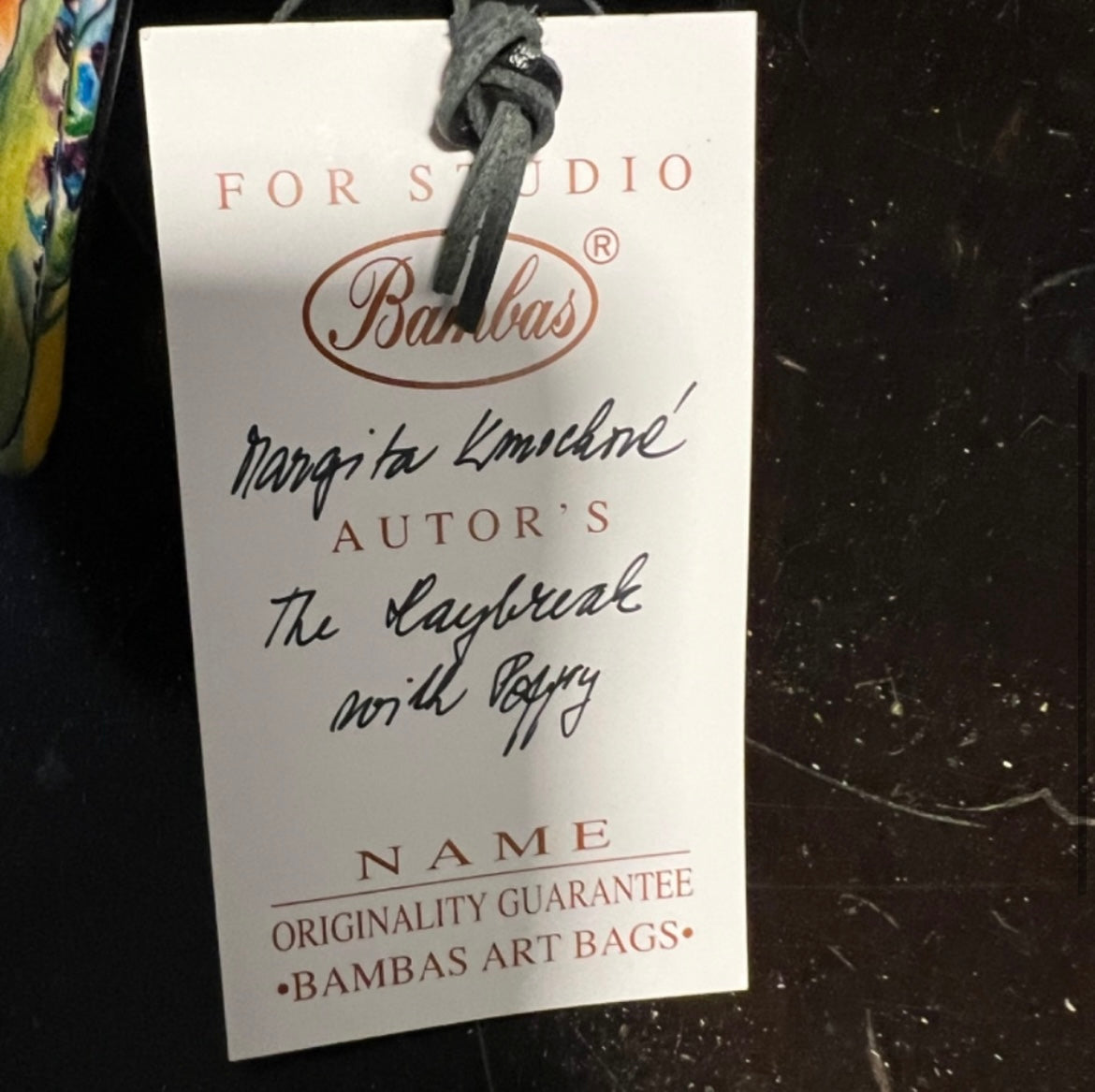 Unique Bambas Hand Painted Art Bag “The Daybreak with Poppy”